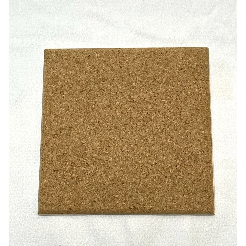 Ceramic Tile Cork Back Trivets Cow Pig‎ Set of 2 Colorful Farmhouse Retro